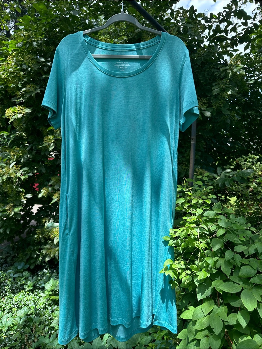 Wool& Maggie Ocean Teal Dress - Soft Short-Sleeve BNWOT